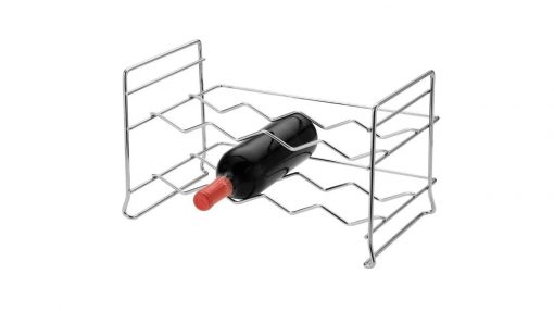Mini Adega Rack Porta 8 Garrafas De Vinho Empilhável - Aço